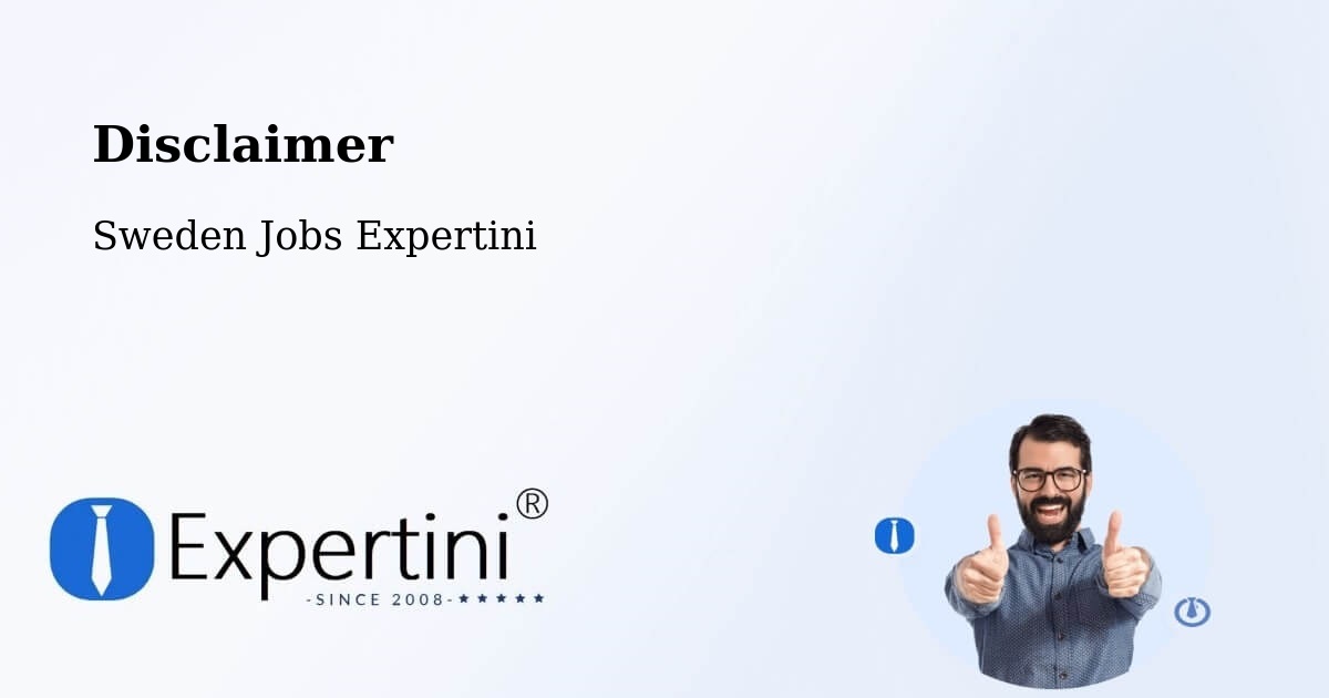 Disclaimer – Jönköping - Sweden Jobs Expertini